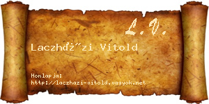 Laczházi Vitold névjegykártya